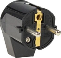 As-Schwabe 45042 | Schutzkontakt-Winkelstecker, Schwarz