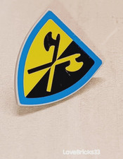 LEGO AXE Sword Two crossed Blue Black Yellow Castle Kingdoms Viking Halberd