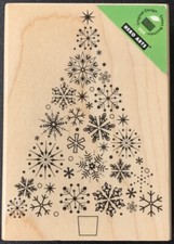 Hero Arts Christmas Snowflake Tree Rubber Stamp