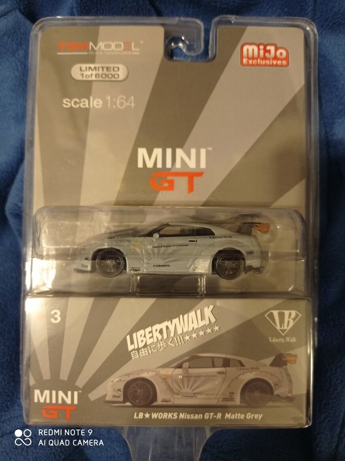 MINI GT 4 LB WORKS Nissan GT-R (R35) Light Blue Type 1, Rear Wing ver 2 RHD  Asia