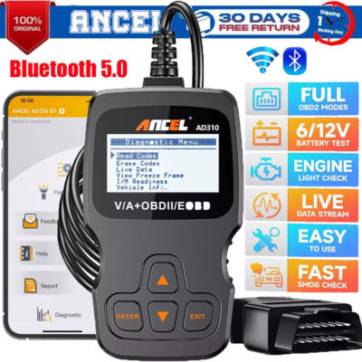 Bluetooth KFZ Diagnosegerät Fehler Auslesegerät OBD2 Scanner für IOS & Android