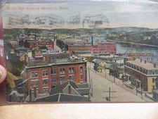 ANTIQUE POSTCARD BIRDS EYE VIEW OF HAVERHILL, MASSACHUSETTS