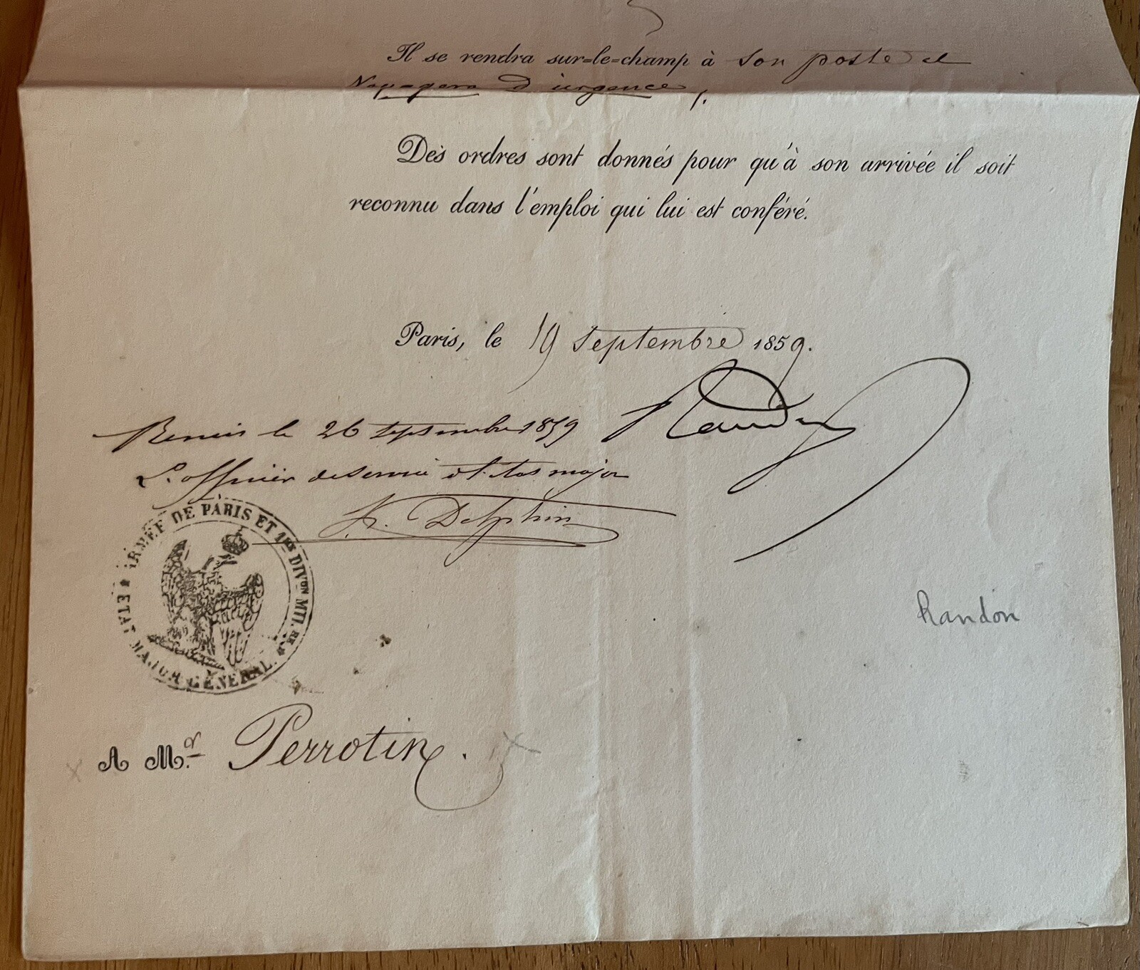 Marshal of France & Minister of War Jacques Louis Randon Autograph ...