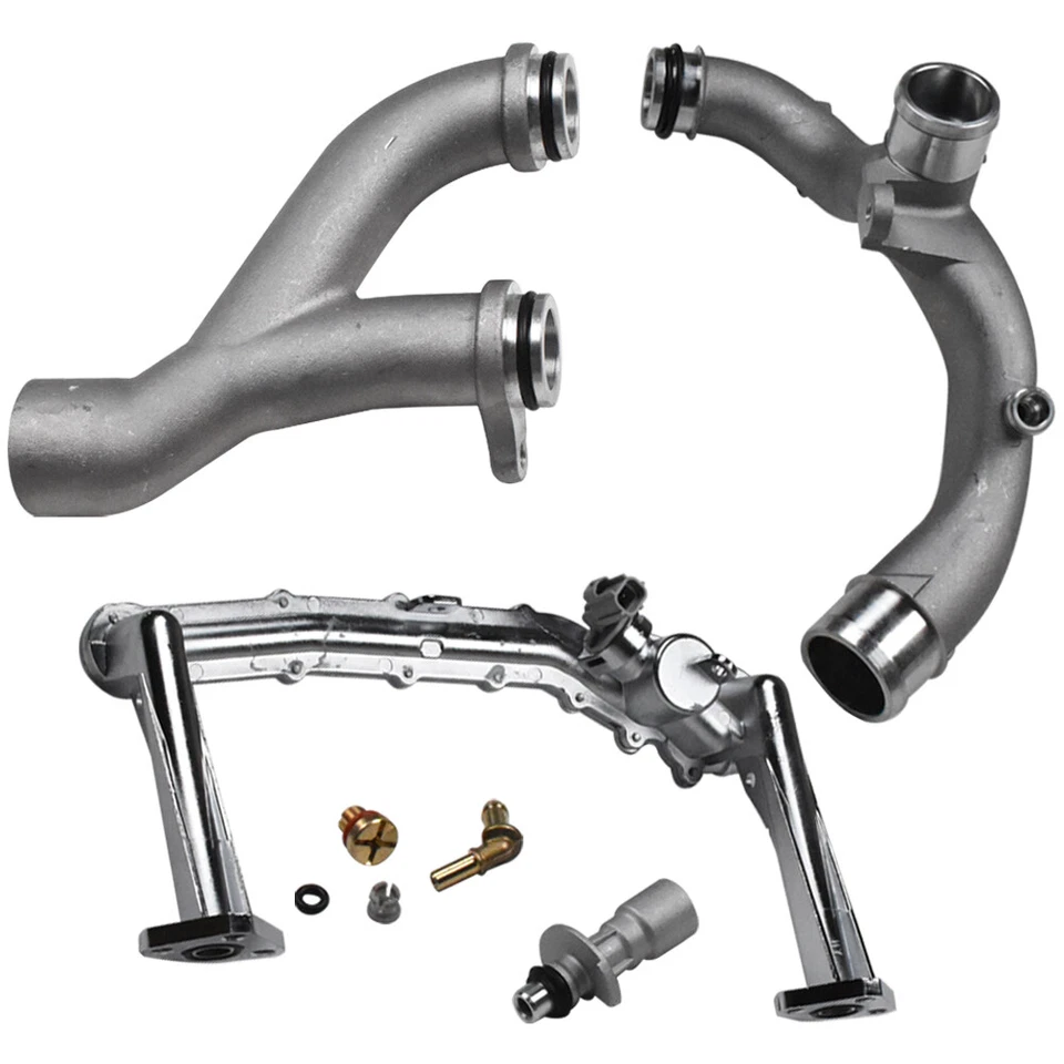 Upgraded Coolant Water Pump Pipe System Kit Fit Jaguar XF XJ Land Rover LR4 3.0L - Image 2 of 4