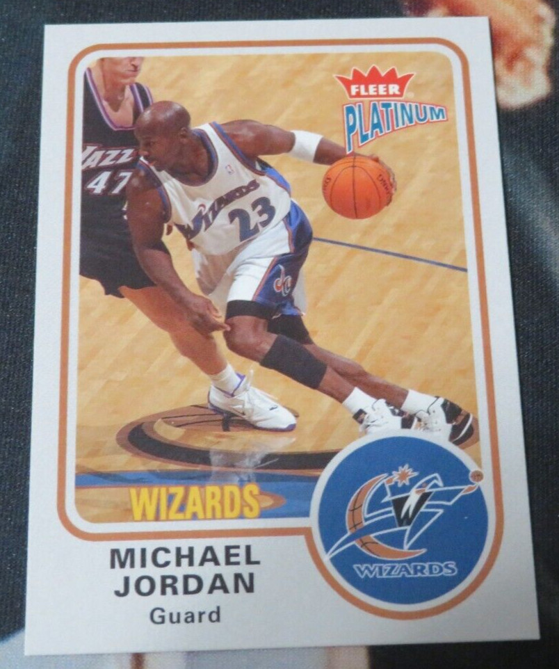 #5863 2002-03 FLEER PLATINUM MICHAEL JORDAN #91