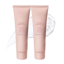 2 Pcs Purifying Exfoliating Gel - Gentle Exfoliating Gel Scrub for Face - Pore M