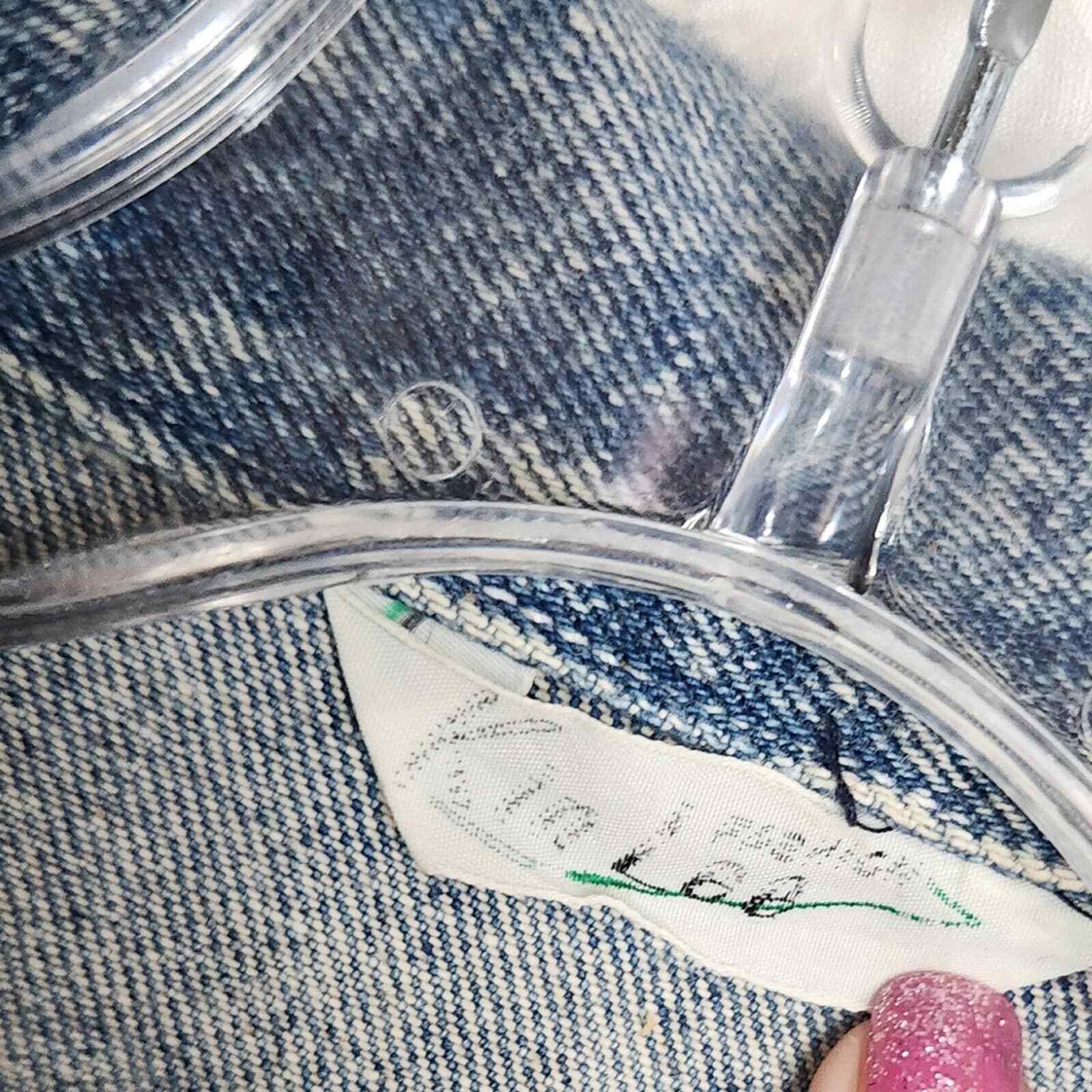 Vintage Embroidered Cyndi Lauper Acid Wash Denim Jacket Medium 80s eBay