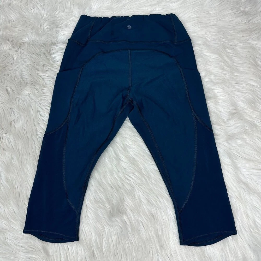 athleta drawstring athletic cell pocket capri leggings