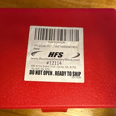 HFS 20 Pairs   1/32-0002  Steel Parallel Set Of Hardened New Machinist Tools