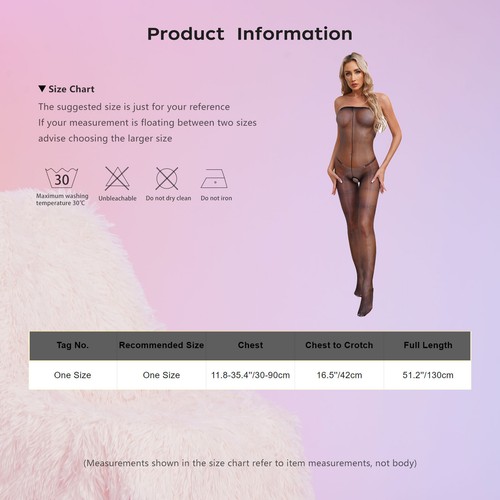 Damen Netz Dessous BodyStocking Spitze Badydoll durchsichtig Body Nachtwäsche - Bild 47 von 118