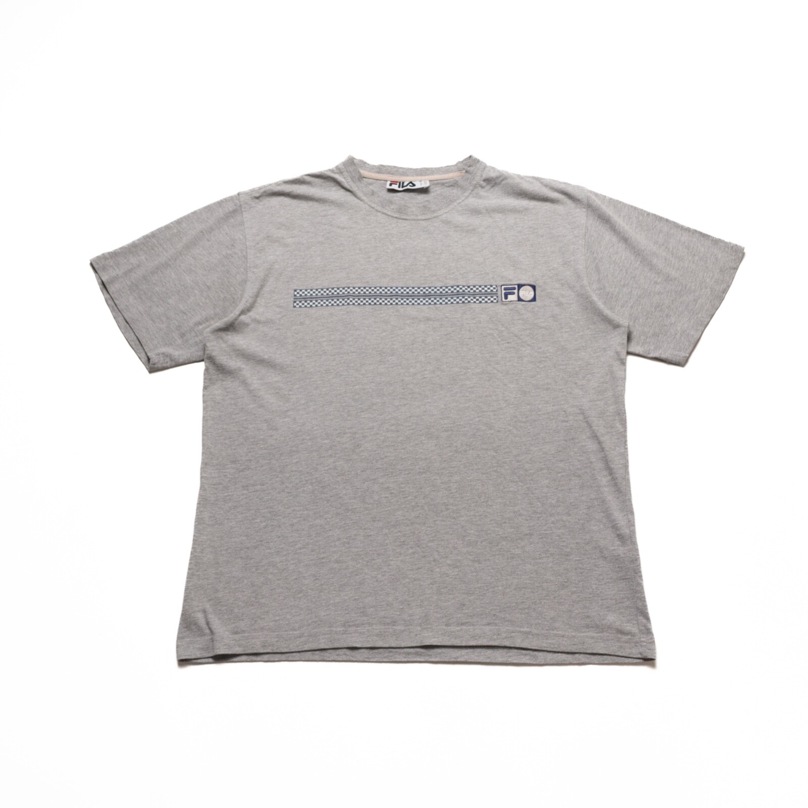 T shirt Fila vintage grigia logo grafico uomo MEDIA manica corta vestibilità rilassata boxy