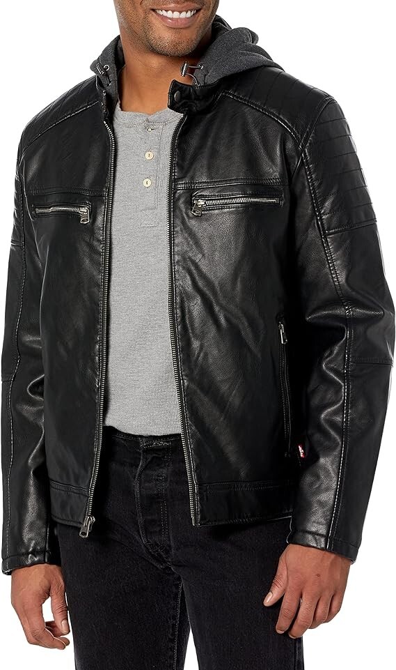 未使用 LEVI'S PREMIUM BLACK LEATHER JACKET Leather Trucker Jacket - Black | Levi's® US