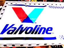 Bannière publicitaire tissu huile, Valvoline environ 108"x40" vibrante NM