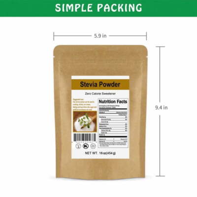 CCnature Pure Natural Stevia Extract Powder Sweetener Sugar 0 Cal Substitute