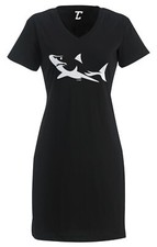 Shark Silhouette - Great White Hammerhead Ocean Fish Women's Dress