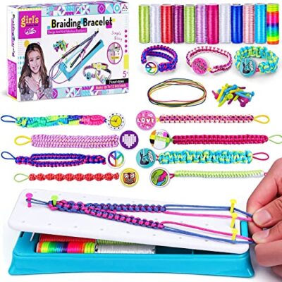 LURICO Kit per Braccialetti Ragazza, Braccialetti Amicizia Bambini, Kit Artigianali Bracciali Intrecciati Tessuto Braccialetto Fai da Te, Idee Regalo Bambina 6-12 Anni Compleanno