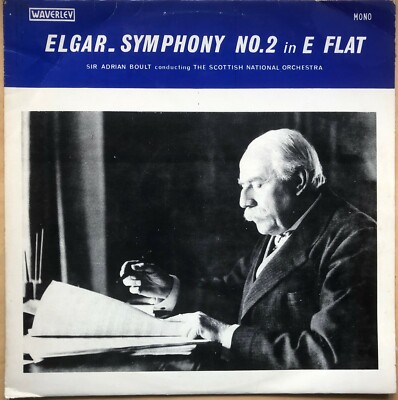 ELGAR SYMPHONY NO.2 IN E FLAT ADRIAN BOULT 1963 UK WAVERLEY VINYL LP LLP 1021