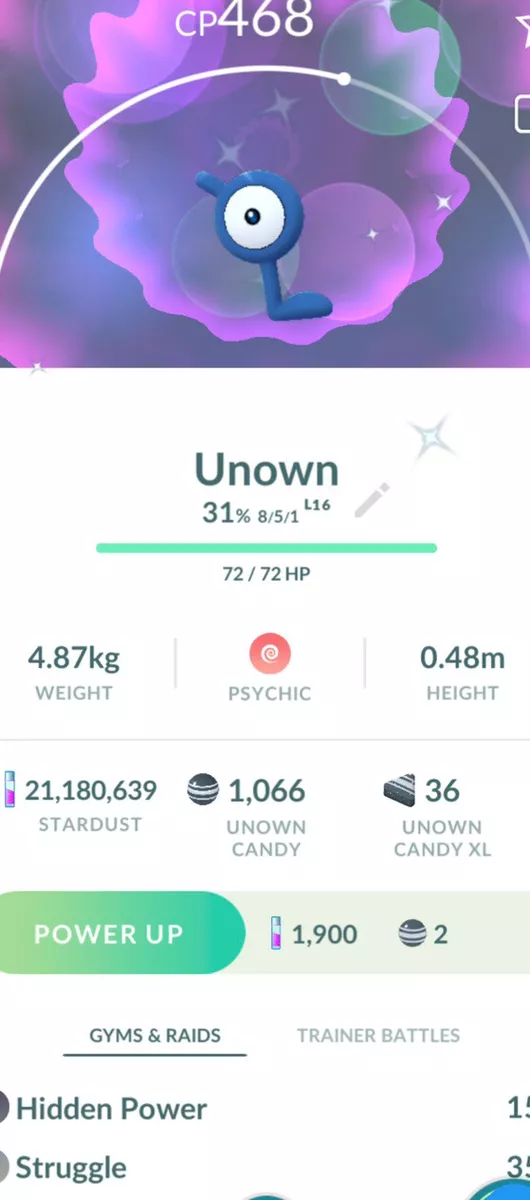 UNOWN Pokemon GO Letters - Price for Each One - RARE - Virtual items