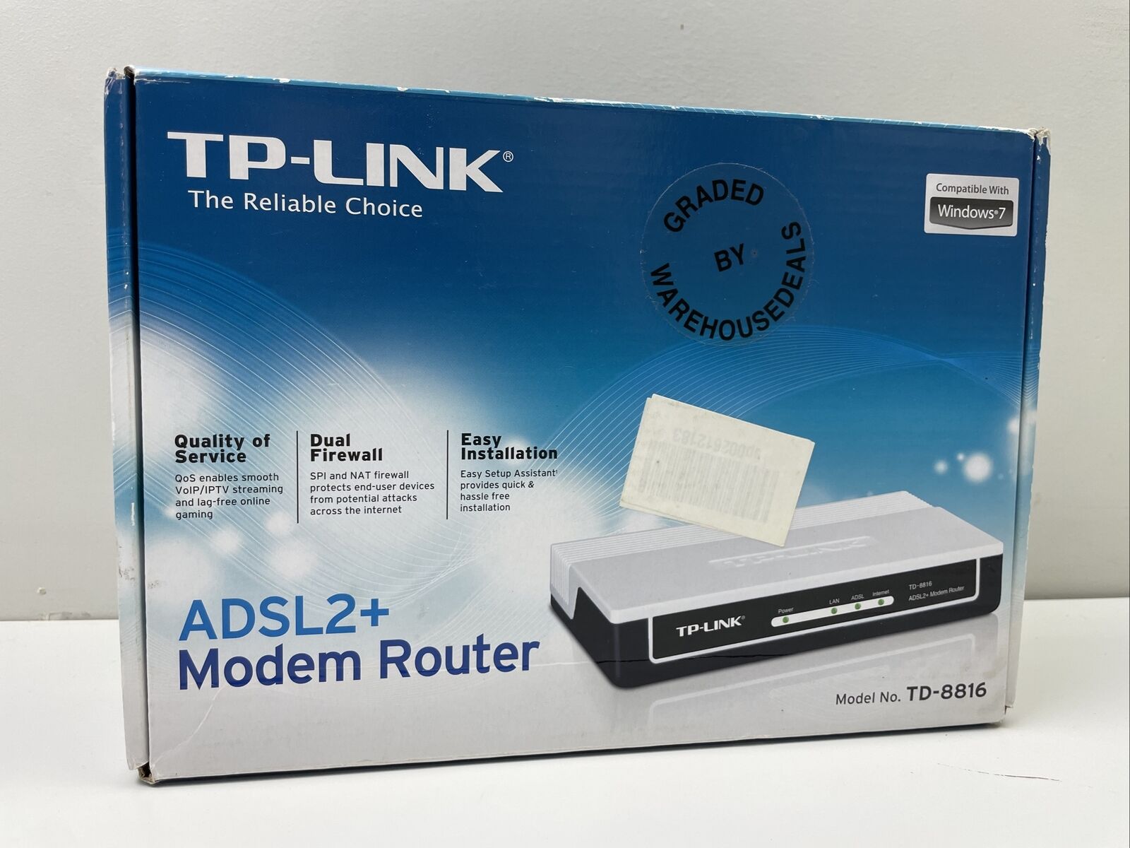 TP-Link TD-8816 Modem Router Adsl2+ w/ Adapter &amp; Ethernet | eBay
