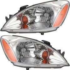 Chrome Oe Headlight Assembly Set For 2004-06 Mitsubishi Lancer Leftright Sedan