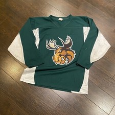 Vintage Manitoba Moose #3 Lee Sweatt Practice Jersey Mens Size S AHL Flaws Read