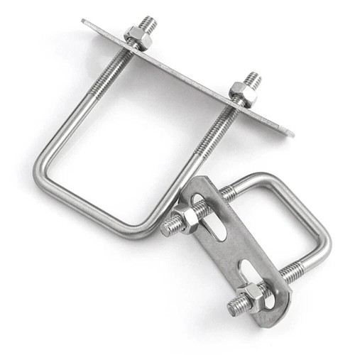 2PCS M8 M10 Square U Bolts 304 Stainless Steel Angle U-Bolts with Plates Nuts - Picture 2 of 13