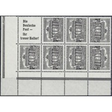 Heftchenblatt 10 postfrisch im Eckrand links unten aus dem MHB 2