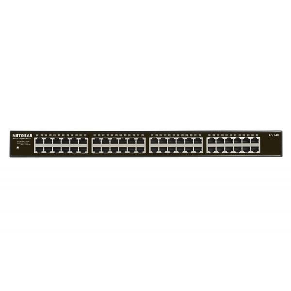 Netgear GS348 Non gestito Gigabit Ethernet (10/100/1000) 1U Nero