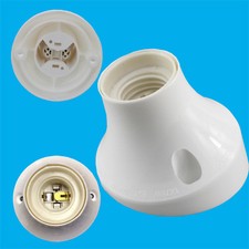1x Edison Screw White Angled Batten Ceiling Lamp Holder ES E27 Light Bulb Socket
