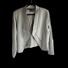 Elizabeth & Clarke Women Ponte Knit Blazer With Staintech Heather Color Size 12