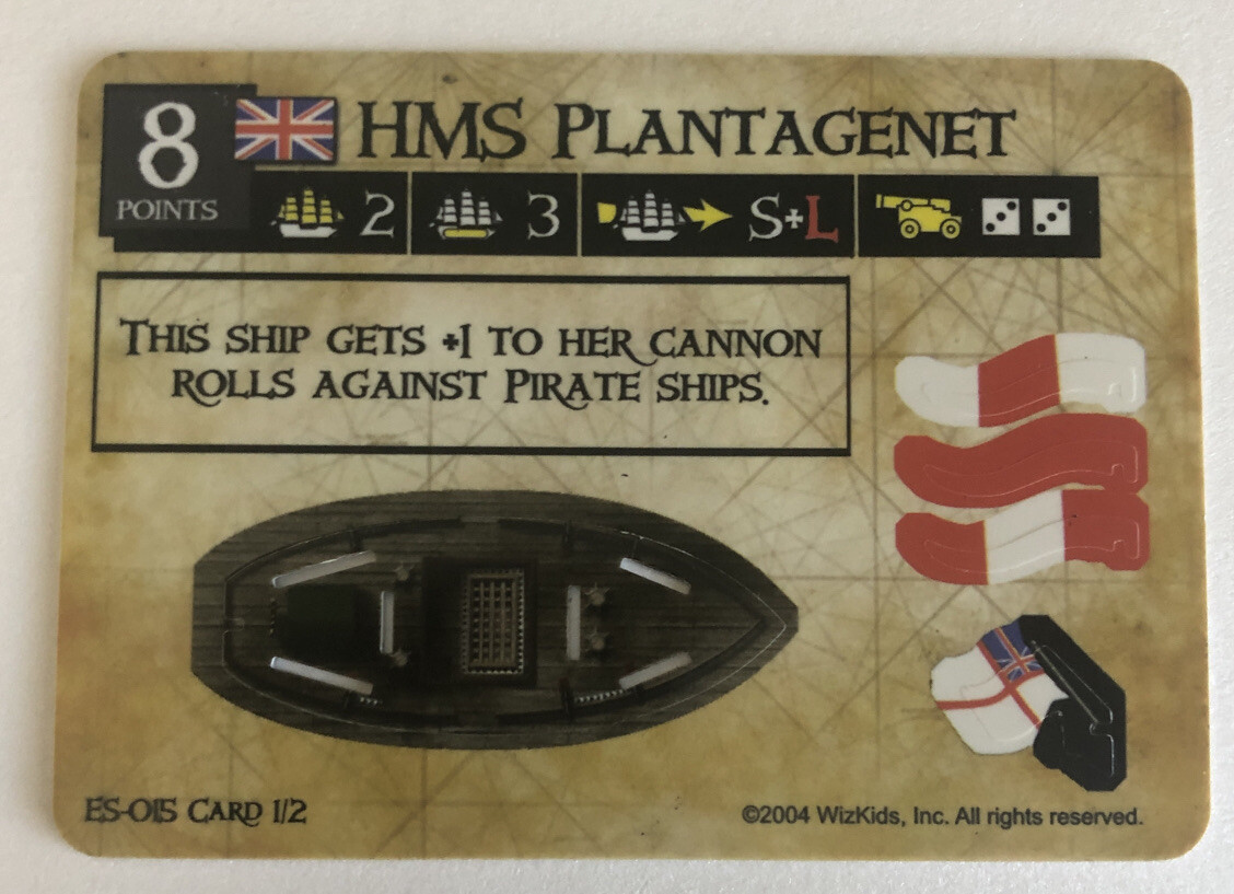 Jeu De Cartes Pirates Of The Spanish Main - HMS Plantagenet - Collection Et Jeu Stratégique