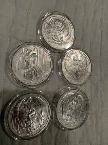 5 x Temptation of the Succubus 2oz Silver Round Coins 10OZ TOTAL