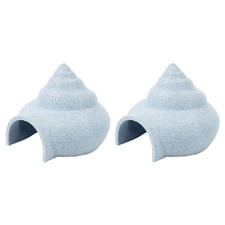 2PCS Simulation Seashells House Fish Hideouts Place for Pet Fish Resting Shelter