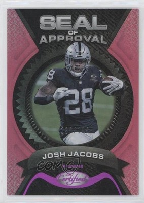 2021 Certified Seal of Approval Mirror Pink 139/199 Josh Jacobs #SA-13 0dz7