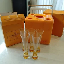 Veuve Clicquot Ice Cooler Champagne Glass Set Limited Edition Bucket Barware