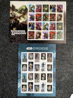 2021 2024) 2 Sheets USA Forever stamps MNH Dungeons & Dragons D&D Star Wars.