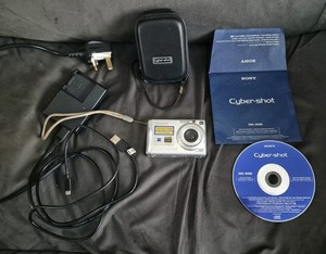 Sony Cybershot DSC-W200 12.1 MP Camera With Battery, Charger, Case, Wires Etc