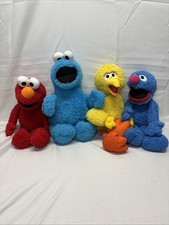 Lot 4 Kohls Sesame Street Elmo Big Bird Cookie Monster Grover Plush Stuffed Toy