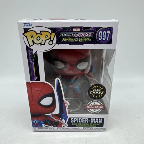 Funko Pop! Marvel Mech-Strike Spider-Man GITD LE Chase #997