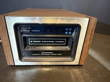 Pioneer QH-44 8-Track Stereo Deck Vintage Wood Case Tested & Working