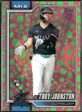Troy Johnston Rookie 2026 Topps #317 Holiday Polka Dots Green Pink Miami Marlins