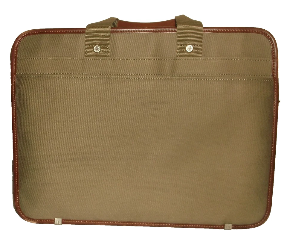 Maletín para portátil Cutter & Buck verde oliva de lona/cuero Foto 3 de 4