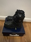 Polo Ralph Lauren Kids Conquered Hi Boot, Black Leather Zip Up, Youth Size 3 — photo 3