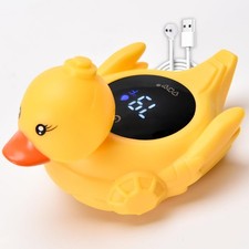 Baby Bath Thermometer Water Temp Safety Essential,Rechargeable Duck Toy