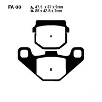Bremsbelag BremsbeläGe EBC FA083R Hinten FüR Suzuki RM 80 X Bj. 1990-1999