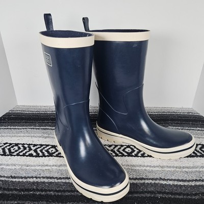 Helly Hansen W Midsund 2 Rain Boots Womens Size 7 Navy Waterproof Rubber Tall