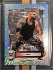 2025 Topps Chrome WWE #31 Akam Aqua Shimmer Refractor /199