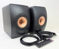 KEF LS50 Wireless II Bookshelf Speakers Pair - Black - Dents