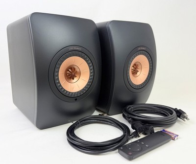 KEF LS50 Wireless II Bookshelf Speakers Pair - Black - Dents