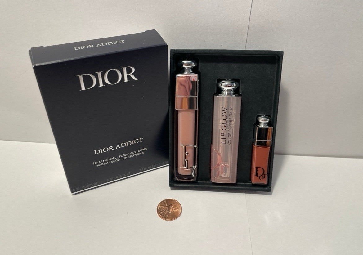 DIOR ADDICT 3-PIECE SET (001 Pink) Lip Glow, Lip Maximizer & Mini